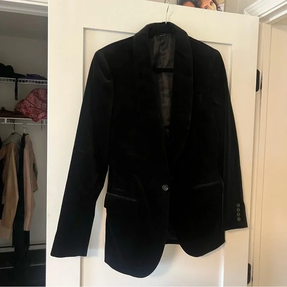 Black Velvet Blazer NWT JCREW - Picture 1 of 5